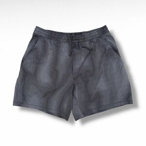 Lululemon Pace Breaker Linerless 7" Shorts Gray Camo Men’s Size XL